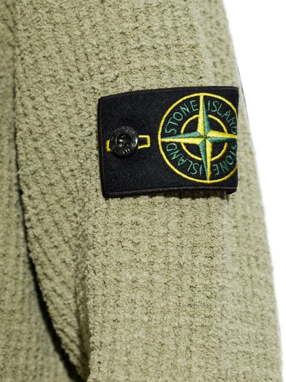 Stone Island full rib cotton buckle sweater Groen