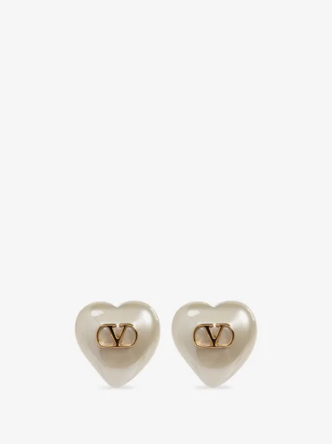 Valentino Garavani VLogo heart earrings