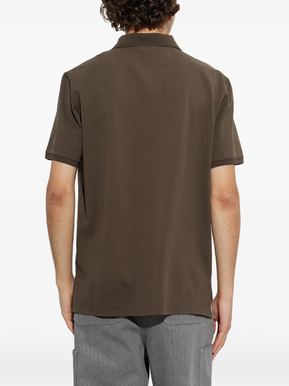 Givenchy Katoenen grosgrain poloshirt met Paris Bruin
