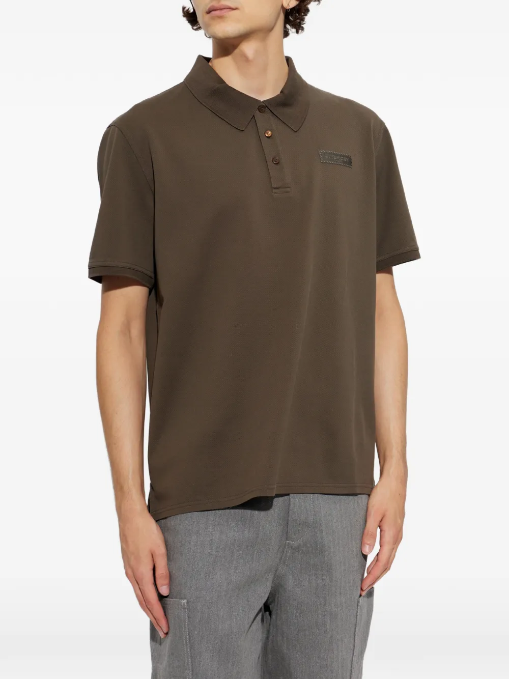 Givenchy Katoenen grosgrain poloshirt met Paris Bruin