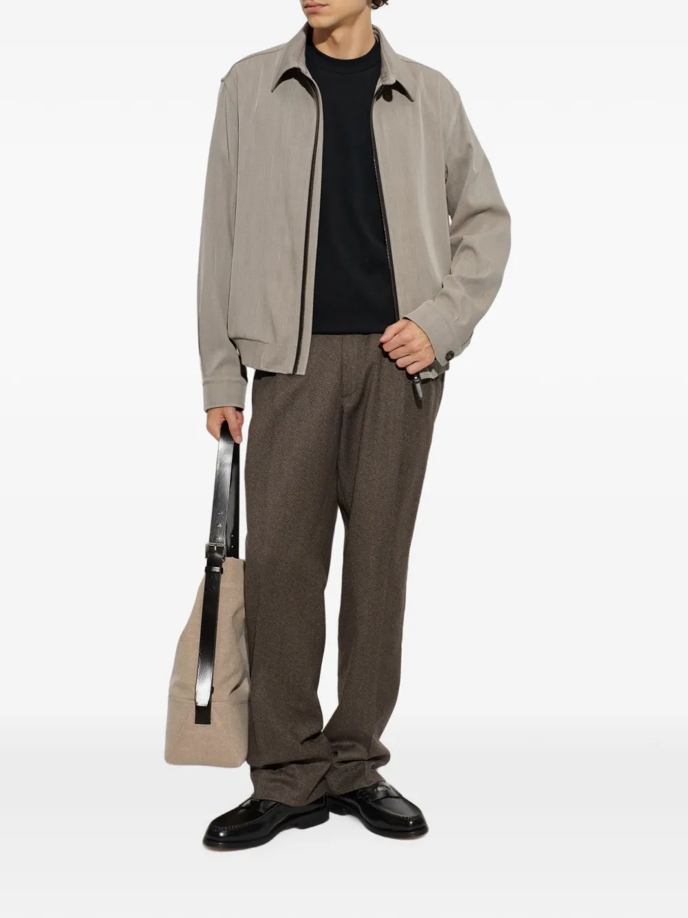 Brioni T-shirt met geborduurd logo Zwart