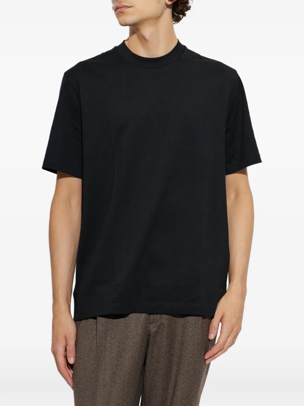 Brioni T-shirt met geborduurd logo Zwart