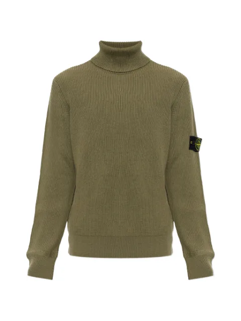 Stone Island ribbed-knit roll-neck sweater