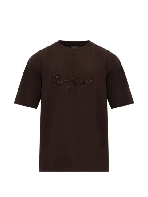 Emporio Armani embroidered-logo short-sleeve T-shirt