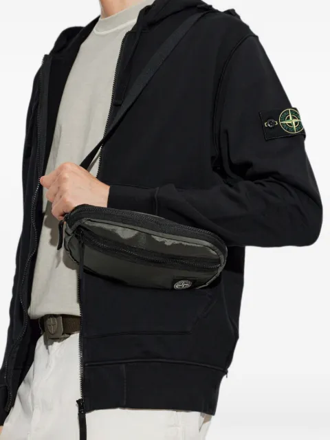 Stone Island logo-patch zip-fastening belt bag