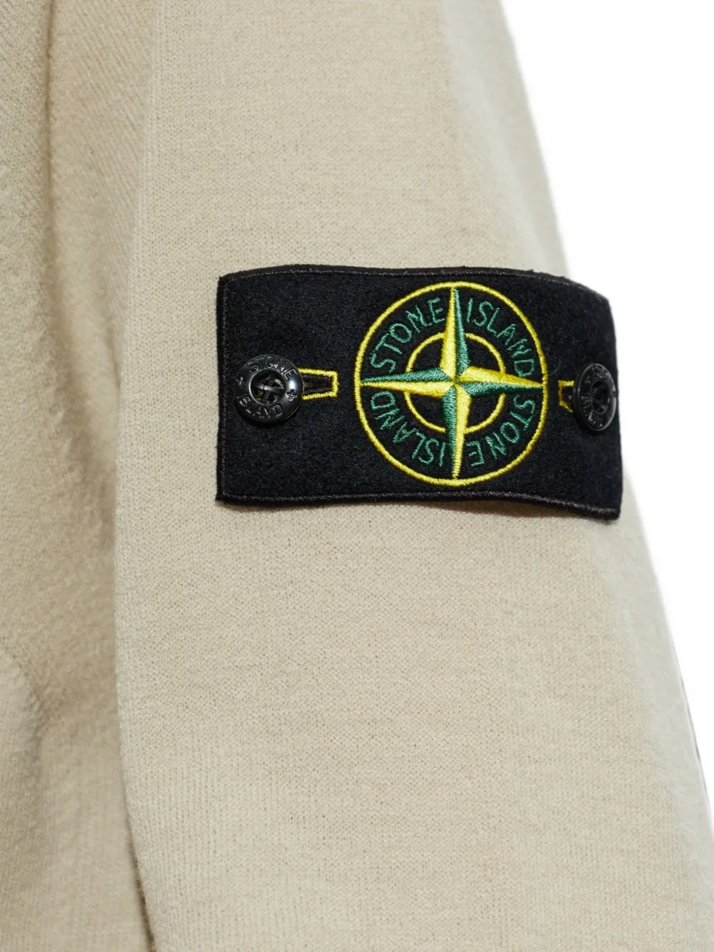 Stone Island Trui met logopatch en raglan mouwen Beige