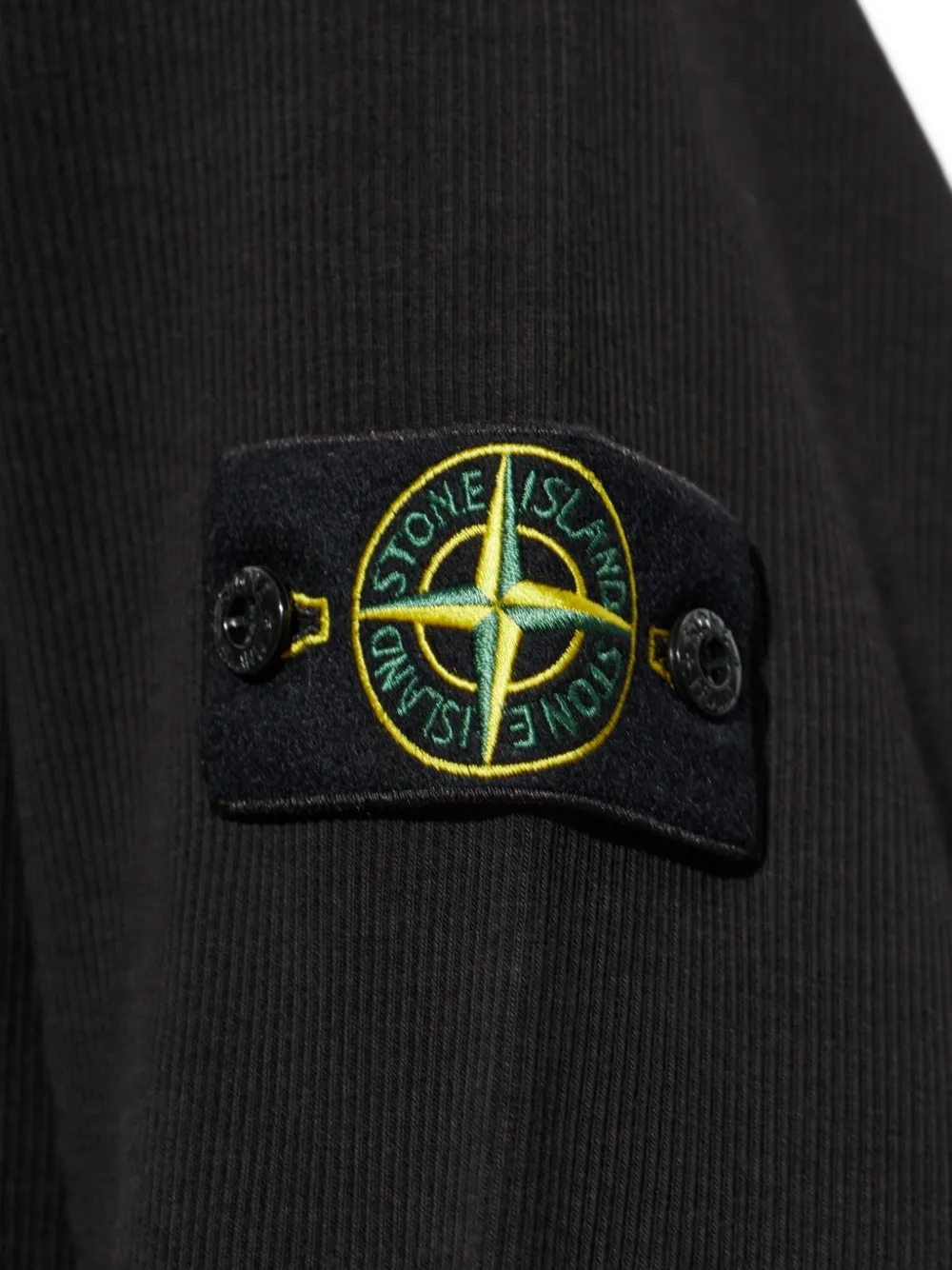 Stone Island 6100017 organic cotton interlock sweatshirt Zwart