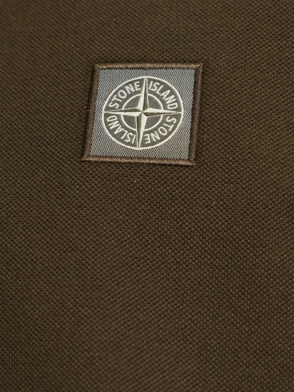 Stone Island Poloshirt met logopatch Groen