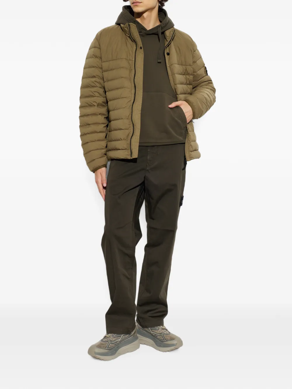 Stone Island Poloshirt met logopatch Groen