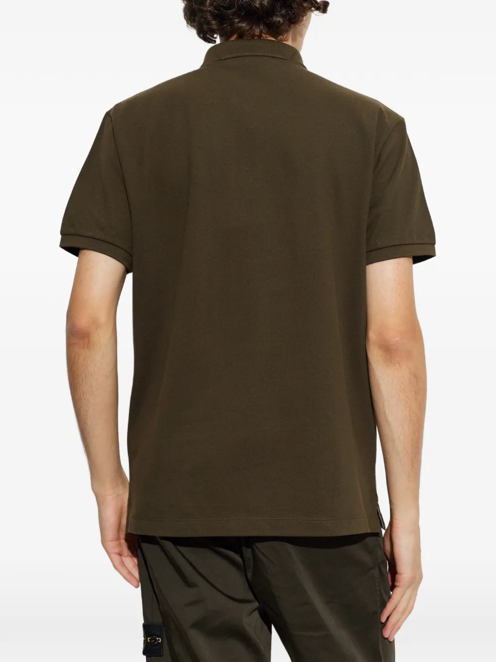 Stone Island Poloshirt met logopatch Groen