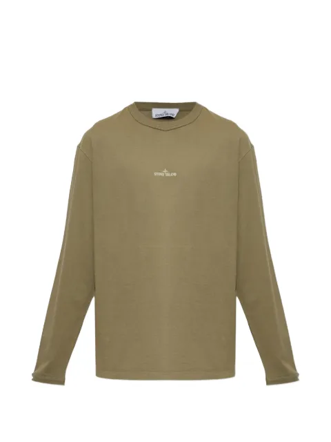 Stone Island logo-print long-sleeve T-shirt