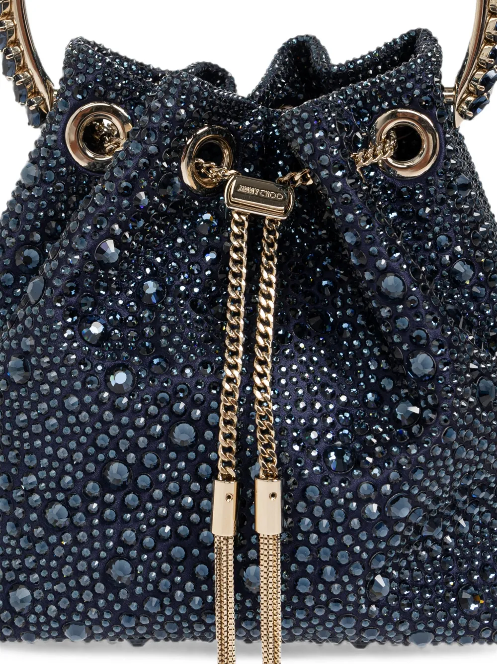 Jimmy Choo Bon bucket-tas verfraaid met kristallen Blauw