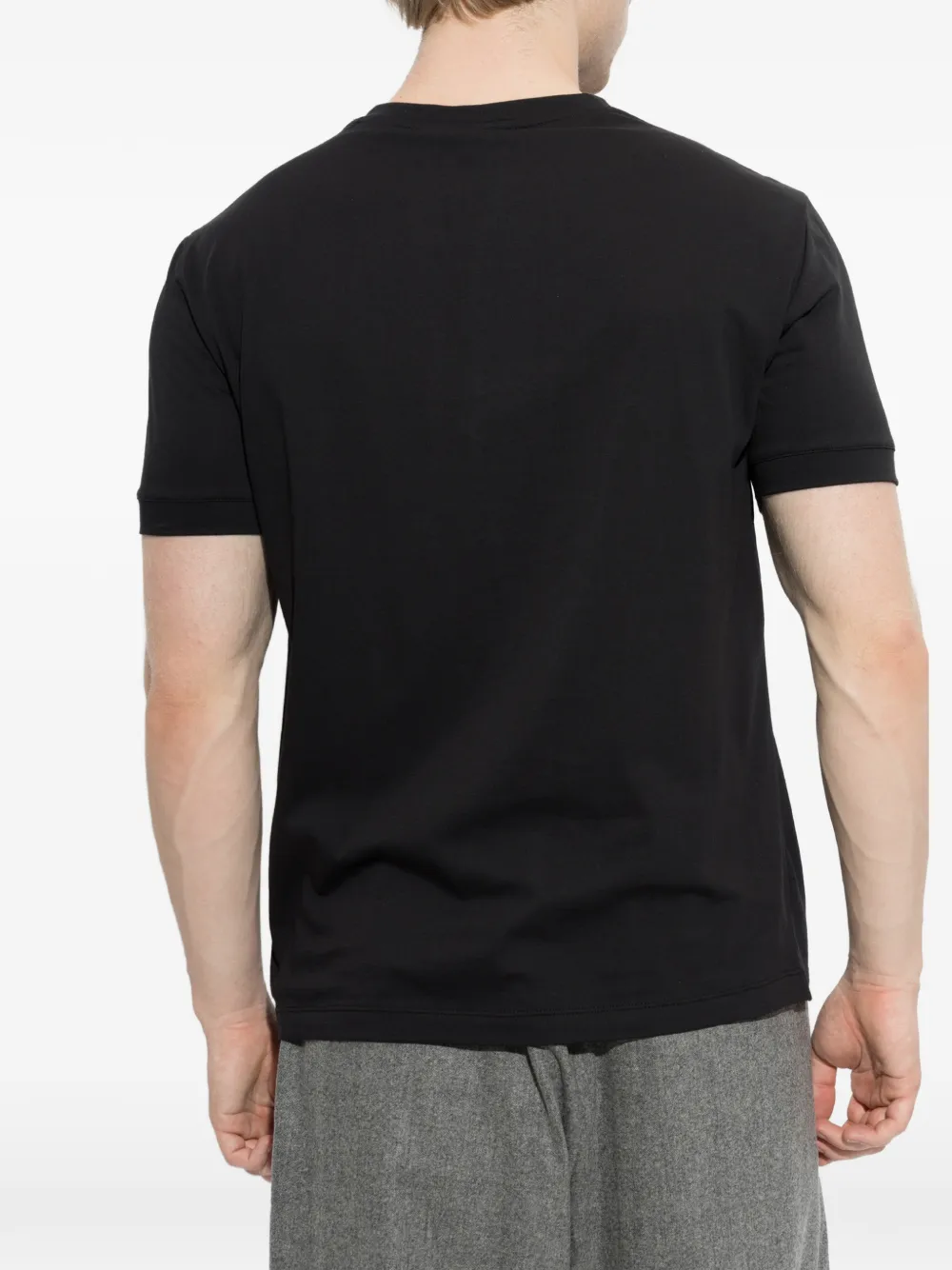 Giorgio Armani cotton T-shirt Zwart