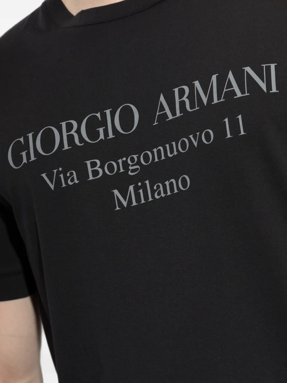 Giorgio Armani cotton T-shirt Zwart