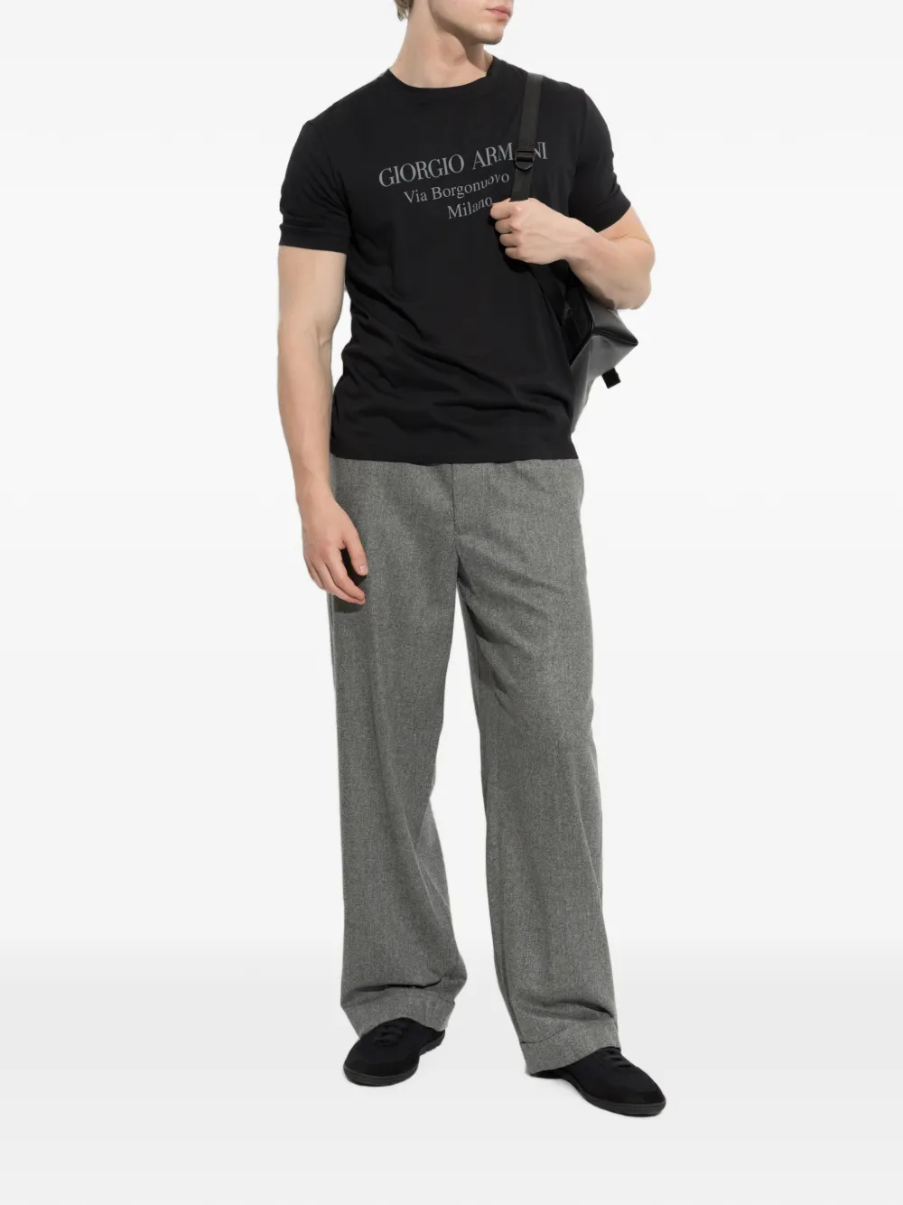 Giorgio Armani cotton T-shirt Zwart