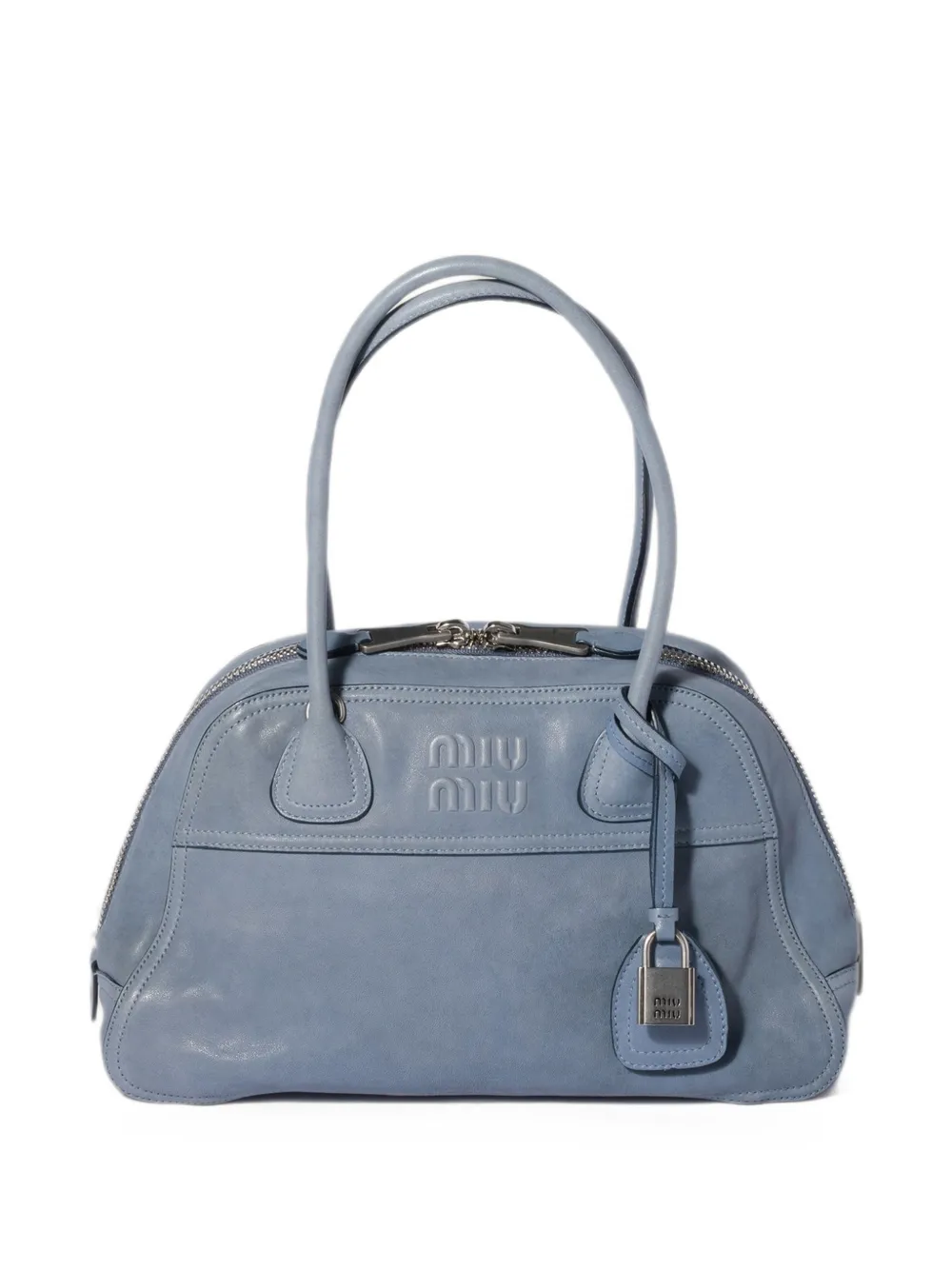 Miu Miu Vivant nappa leather bag - Blu