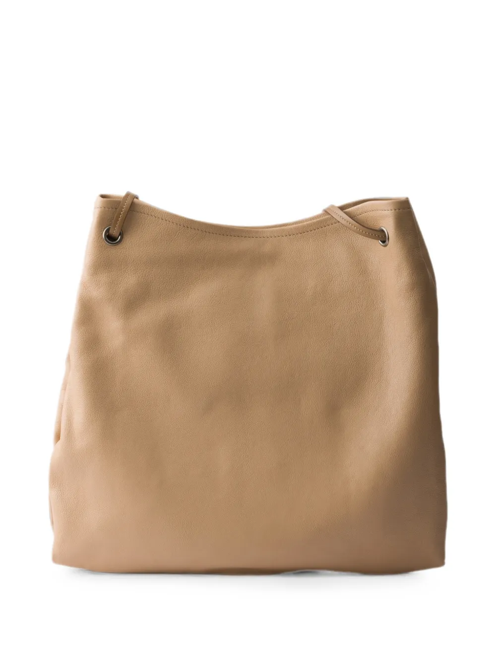 Prada Grote Route leren tas Beige