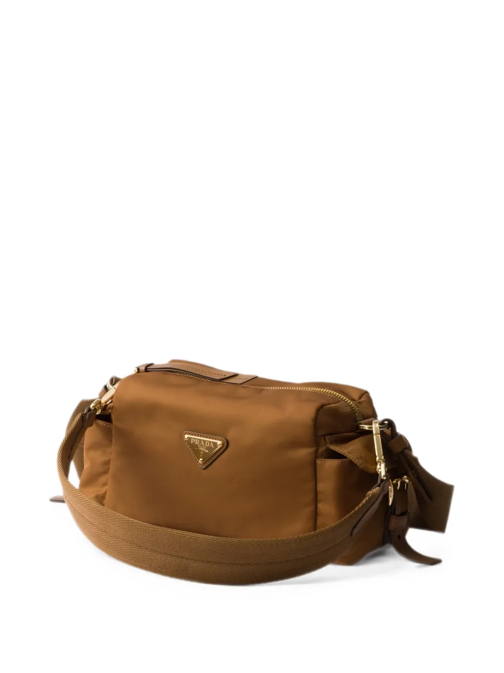 Prada Explore Small Re-Nylon And Leather Shoulder Bag | Brown
