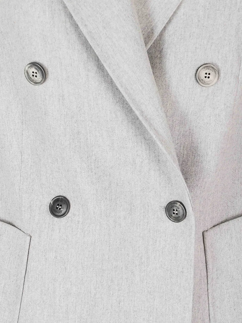 Eleventy Blazer met dubbele rij knopen en puntige revers Grijs