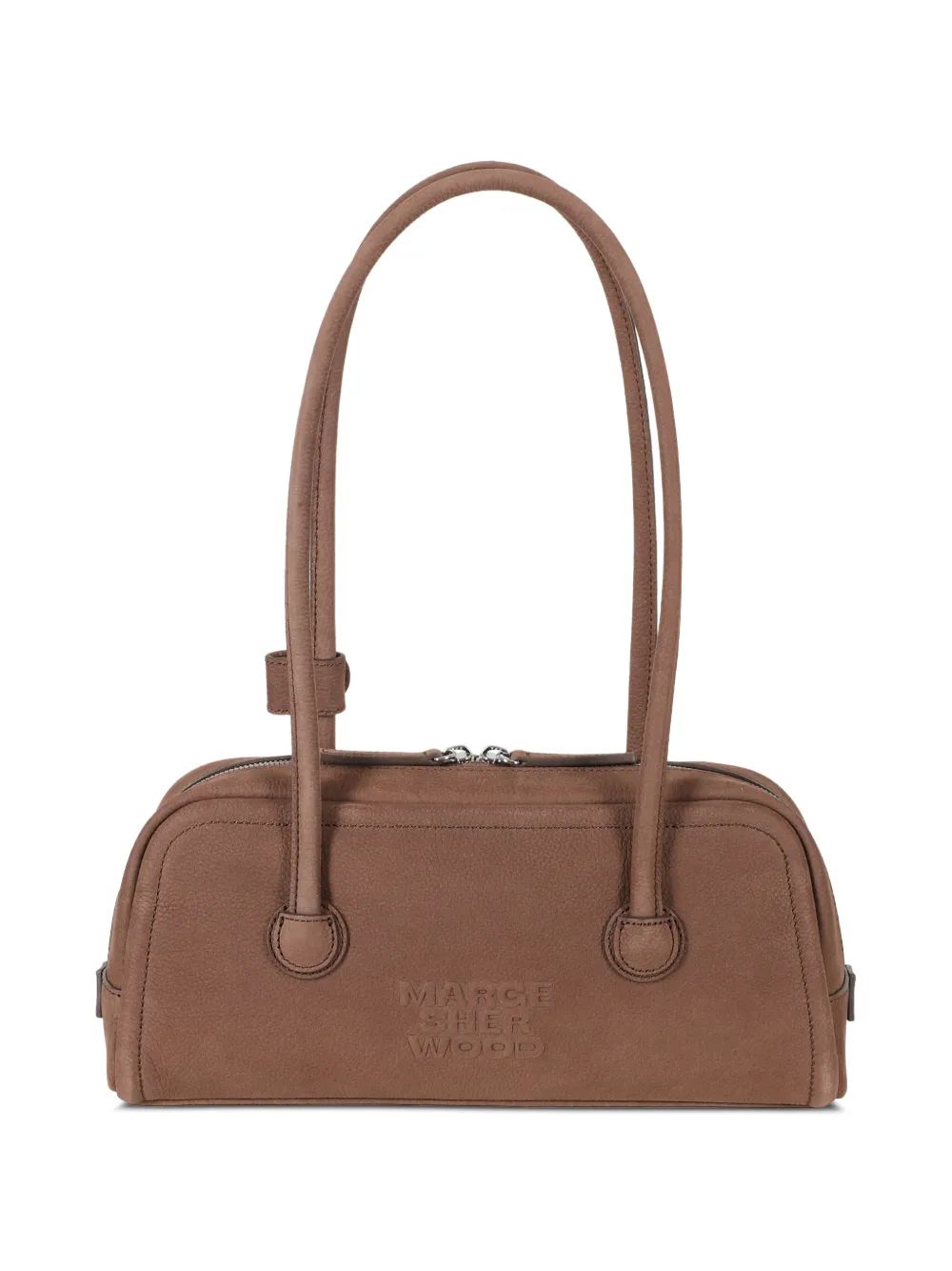 Marge Sherwood nubuck leather clutch bag - Marrone