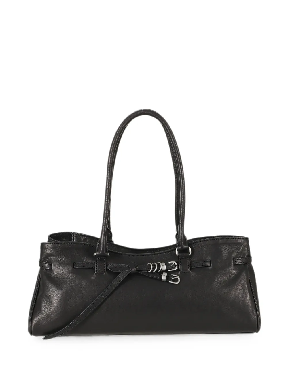 Marge Sherwood Grandma buckle-detail leather shoulder bag - Black