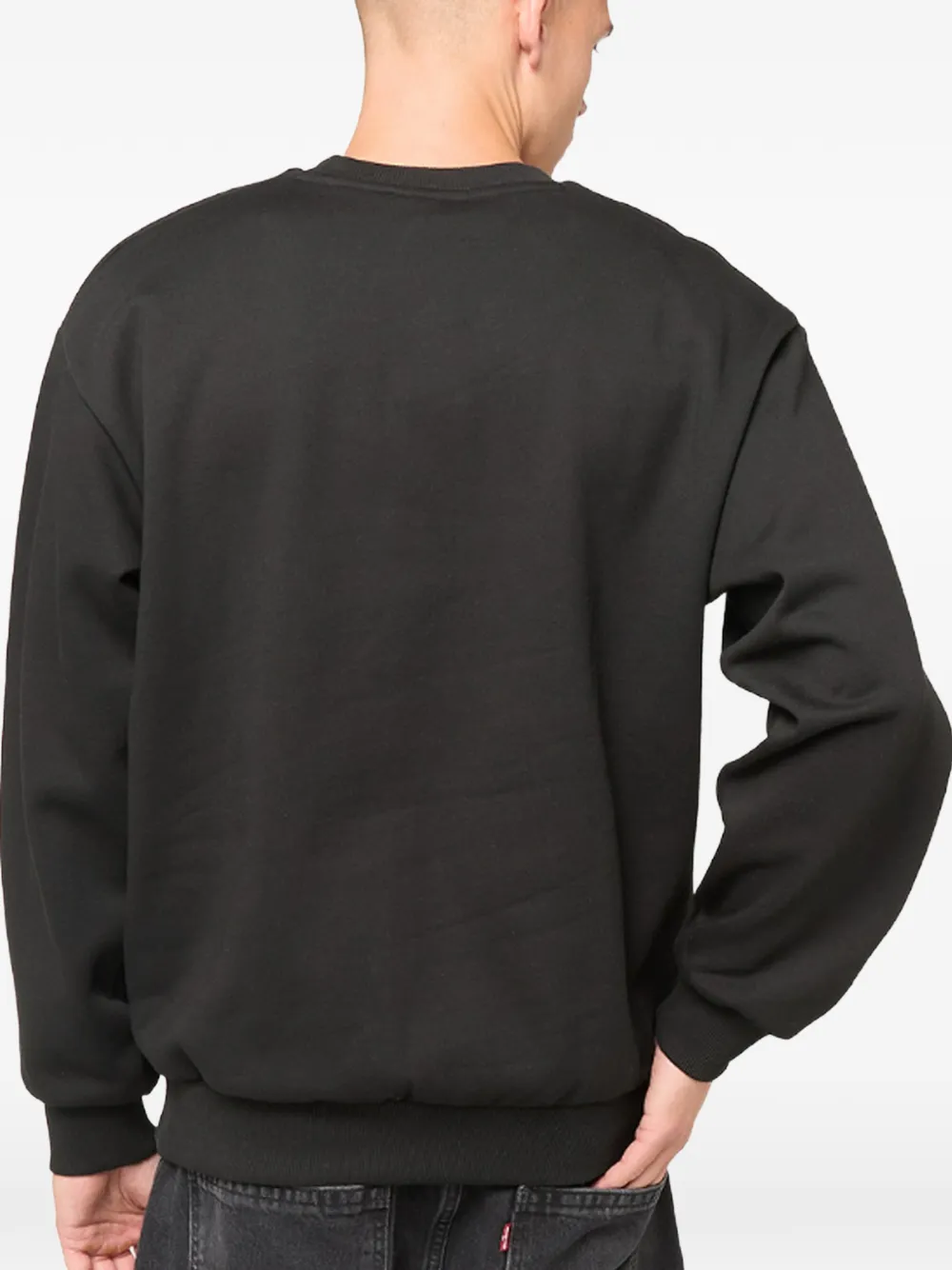 Lacoste Sweater met logopatch Zwart