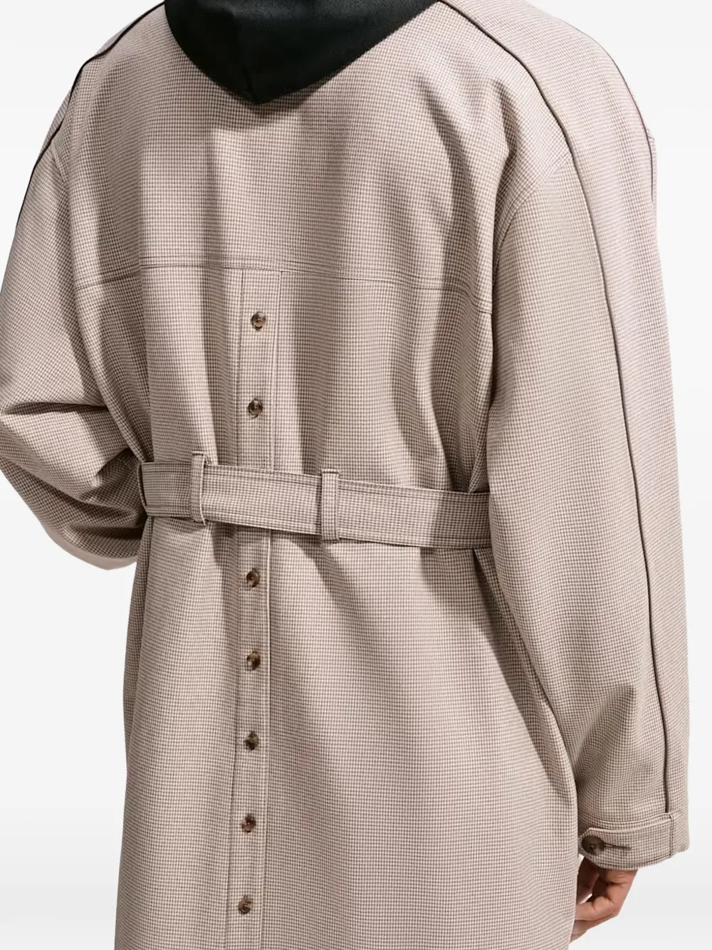 Nike Trenchcoat met dubbele rij knopen en ceintuur Beige
