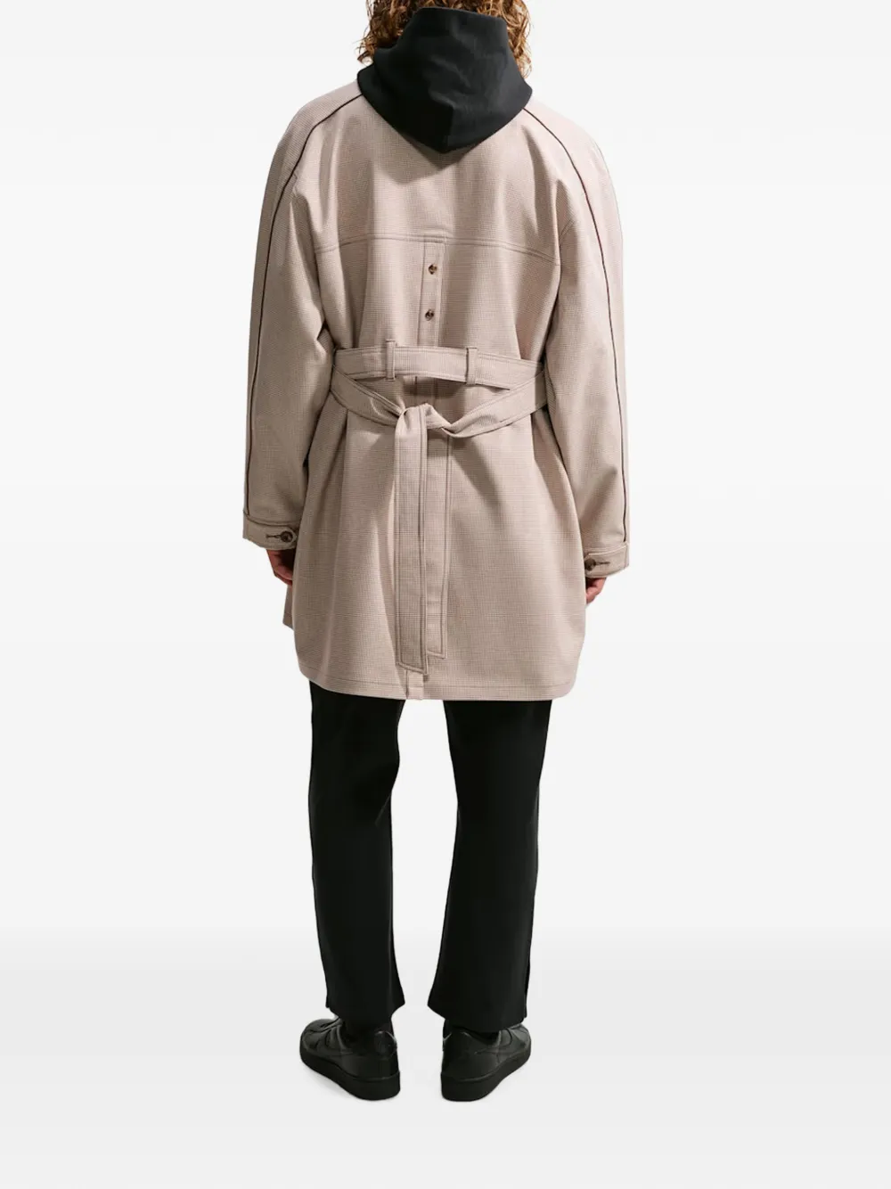 Nike Trenchcoat met dubbele rij knopen en ceintuur Beige