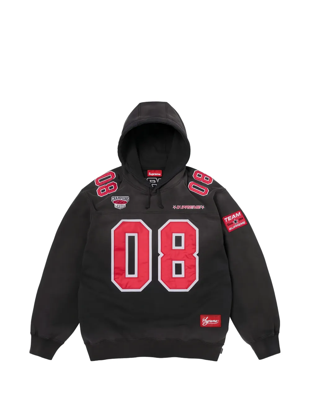 Supreme Football Jersey hoodie Zwart