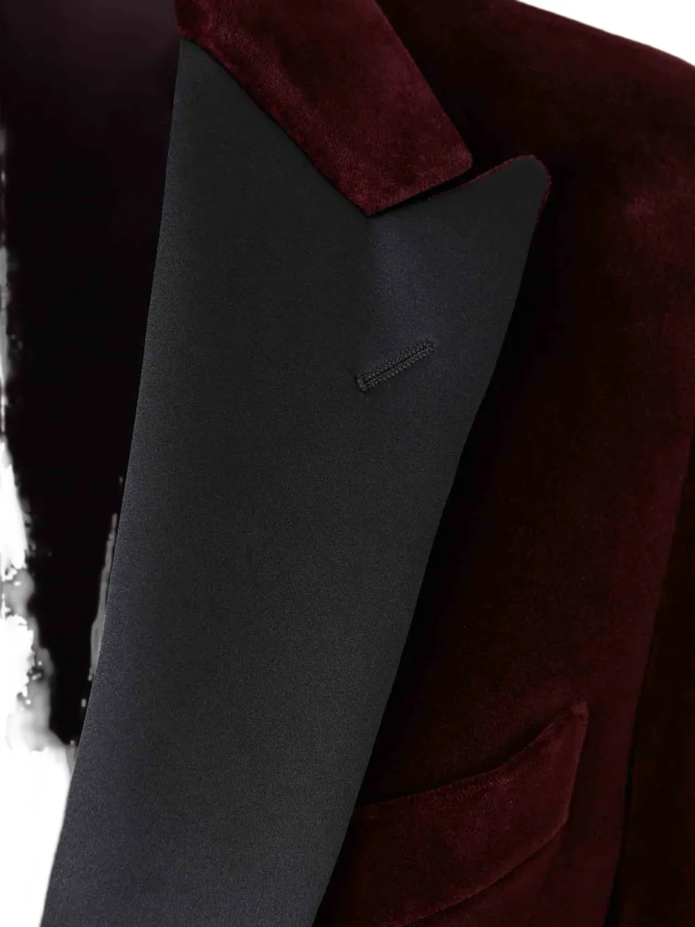 Canali Fluwelen blazer met enkele rij knopen en puntige revers Rood