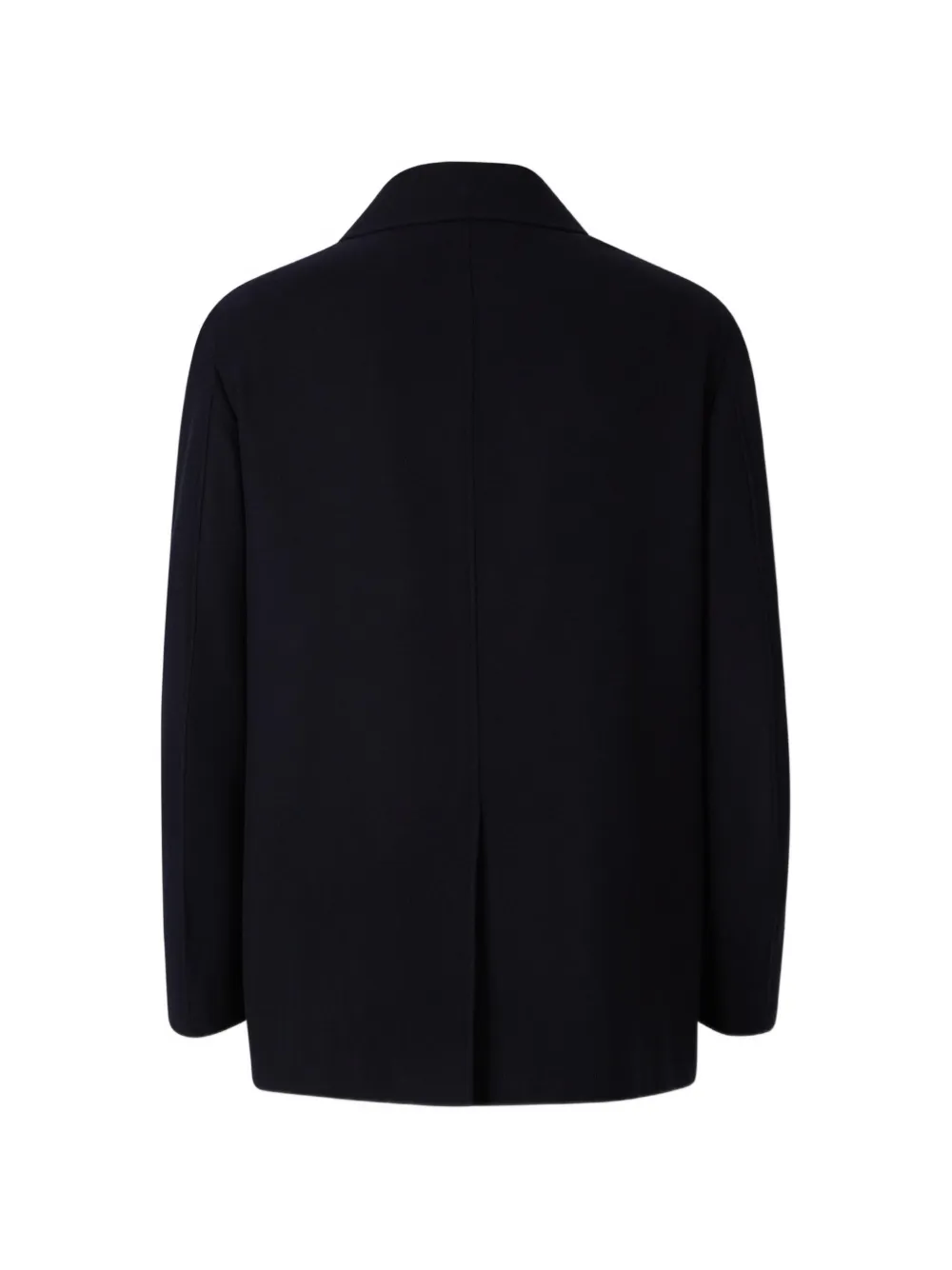 Canali Double-breasted Notch-lapel Coat In Blue