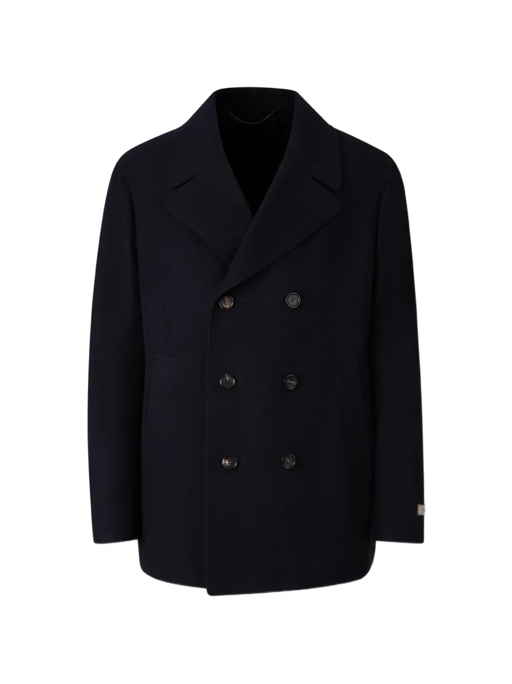 Canali double-breasted notch-lapel coat - Blu