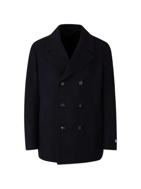 Canali double-breasted notch-lapel coat