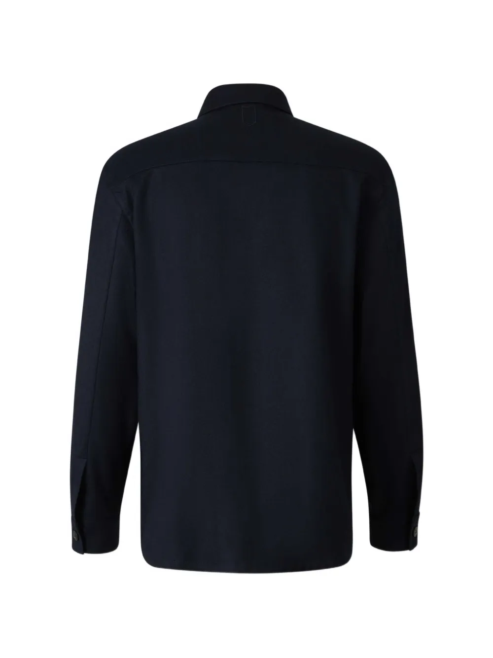 Canali Wollen shirtjack met borstzak Blauw