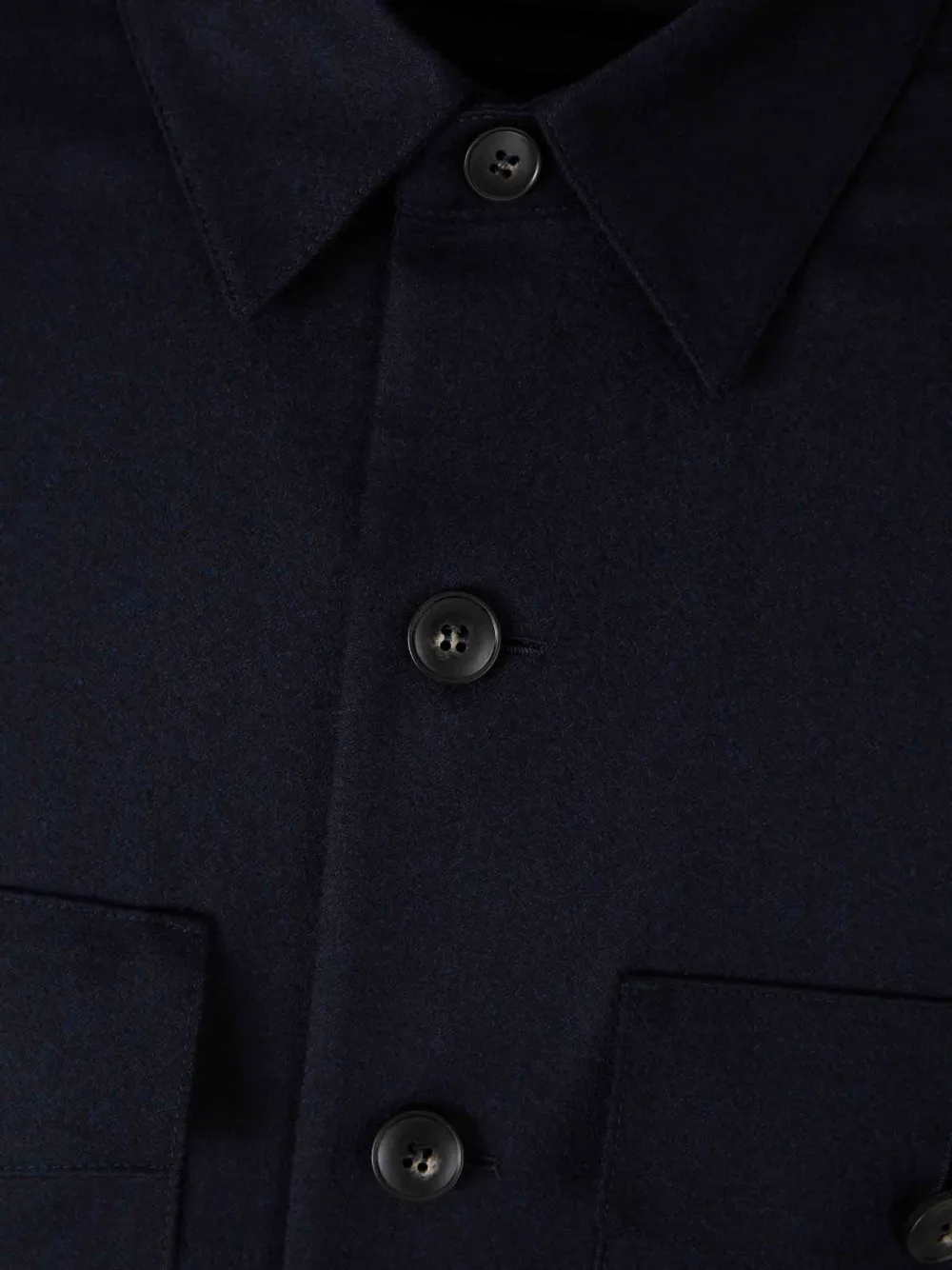 Canali Wollen shirtjack met borstzak Blauw