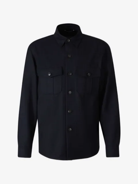Canali sobrecamisa de lana con bolsillo en el pecho