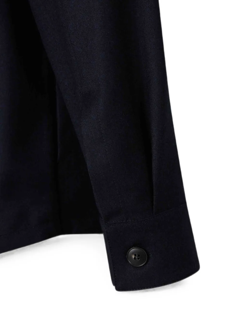 Canali Wollen shirtjack met borstzak Blauw