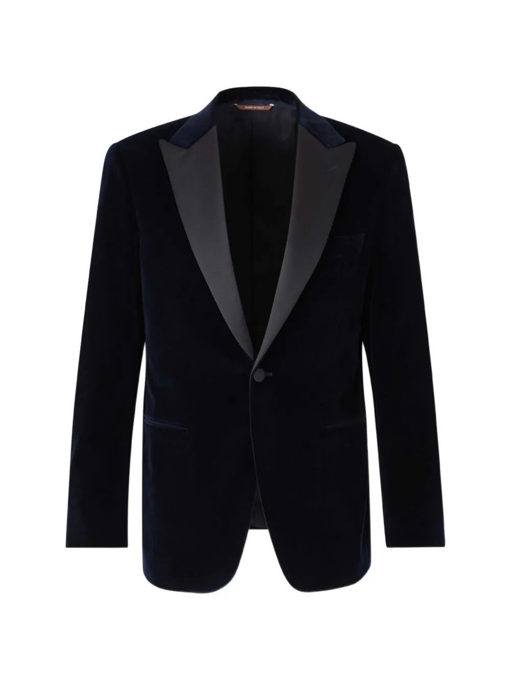 Canali velvet single-breasted blazer - Blau