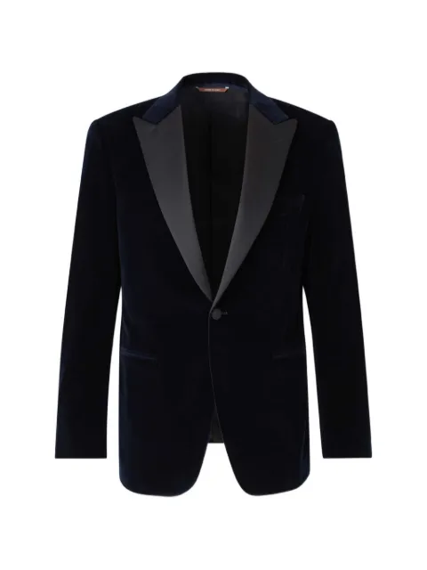 Canali velvet single-breasted blazer