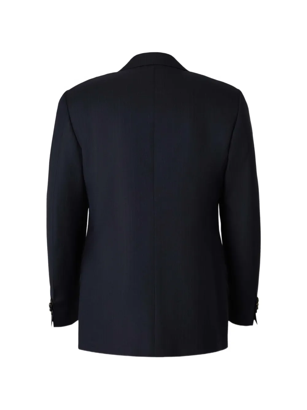 Canali Wollen pak met enkele rij knopen en krijtstreep Blauw