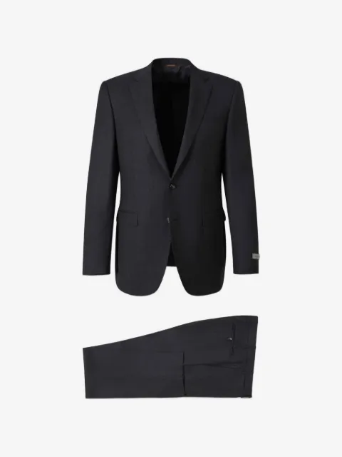 Canali single-breasted notched-lapels suit
