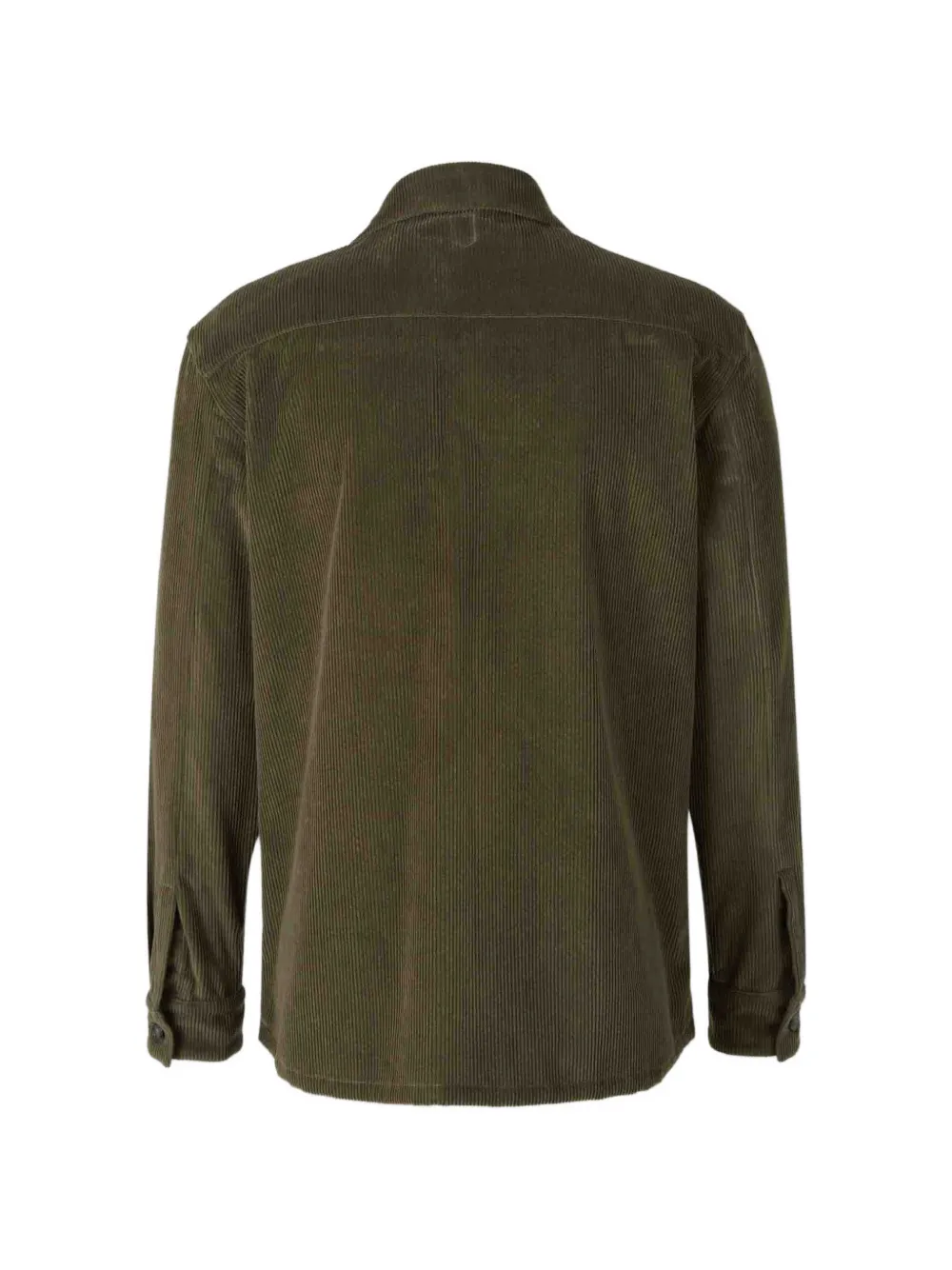 Canali Ribfluwelen shirtjack met borstzakken Groen