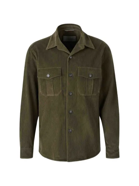 Canali corduroy chest-pockets shirt jacket