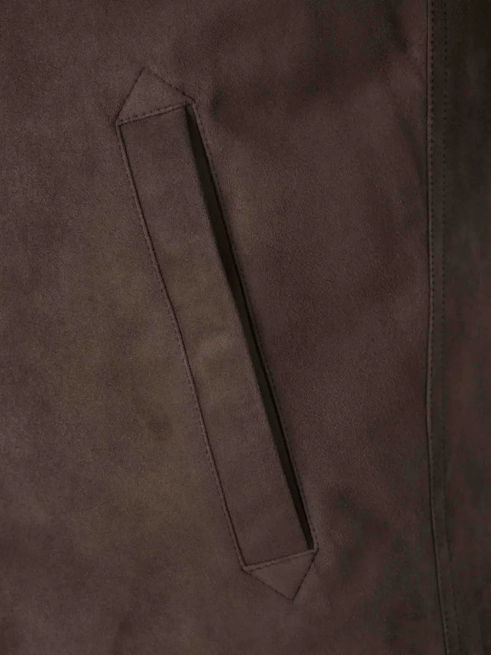 Canali shearling-lined suede gilet Bruin