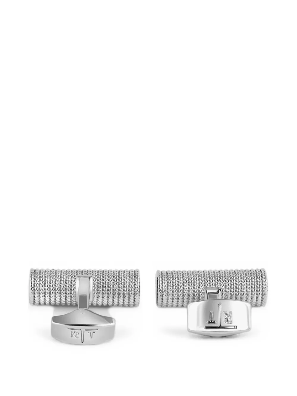 Tateossian Cable Rope cylinder cufflinks in Silver