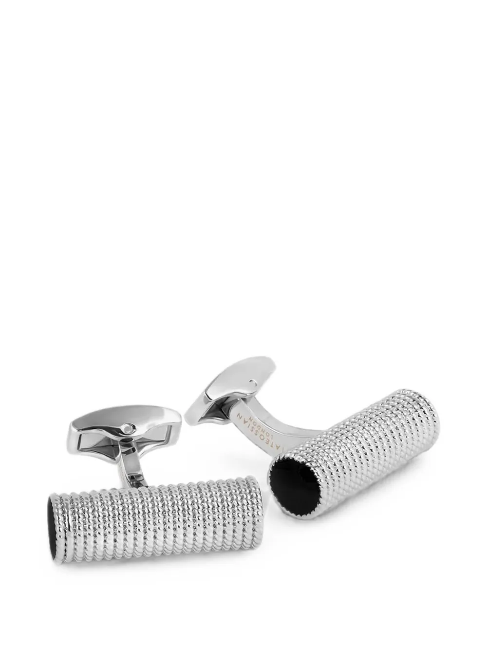 Tateossian Cable Rope cilindervormige manchetknopen Zilver
