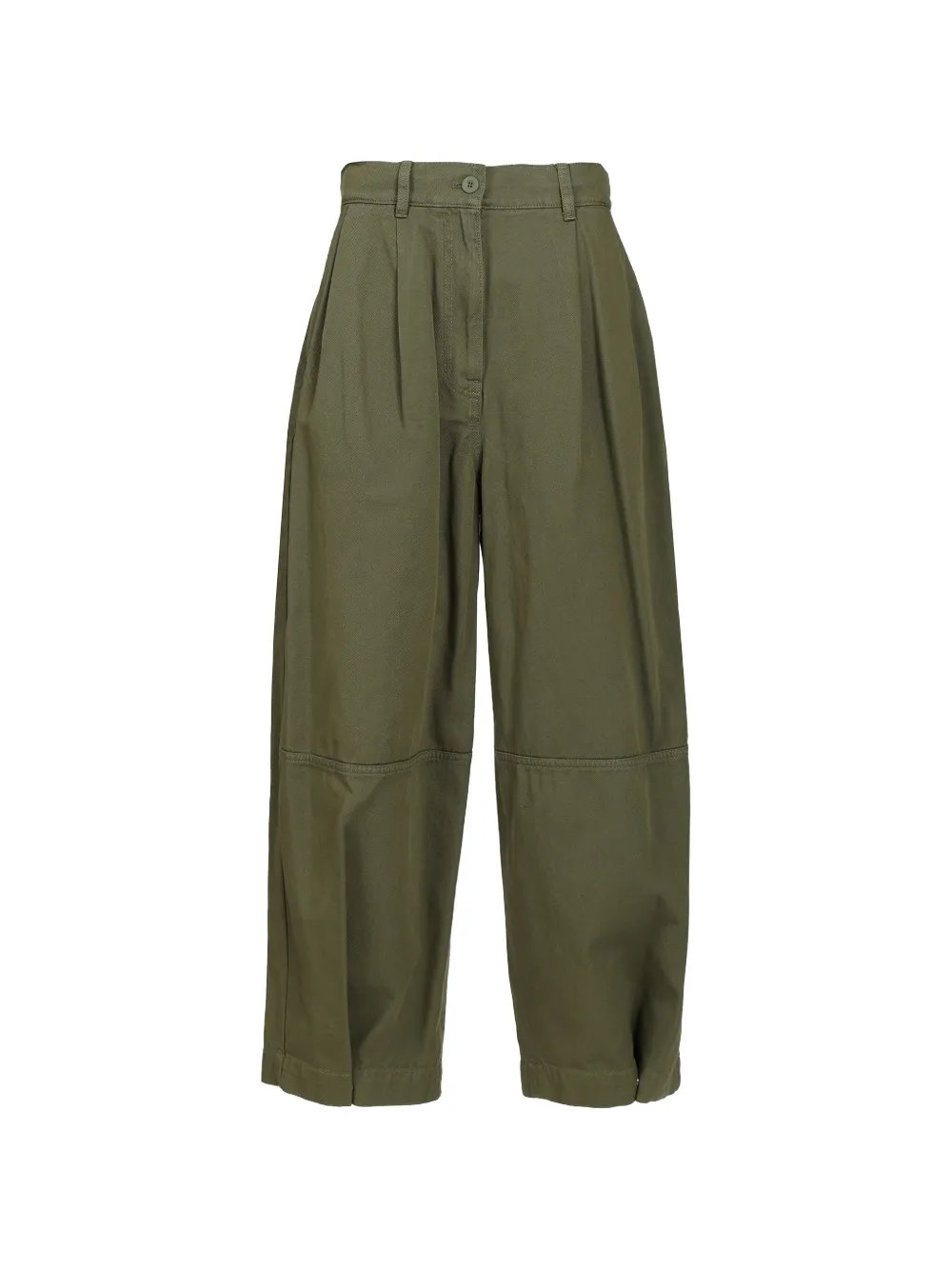 Weekend Max Mara logo-patch trousers - Green