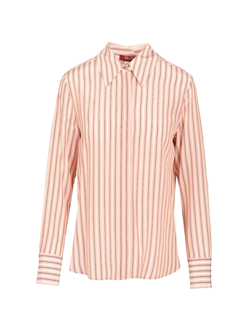 Max Mara Gestreiftes Hemd aus Seide - Rosa