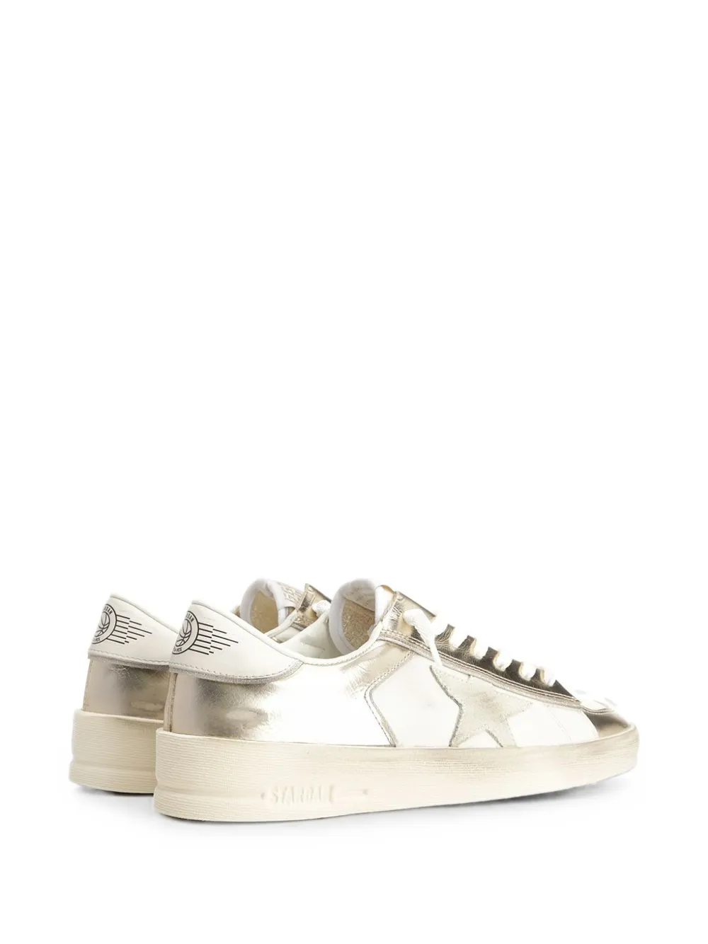 Golden Goose Stardan laminated leather sneakers Wit
