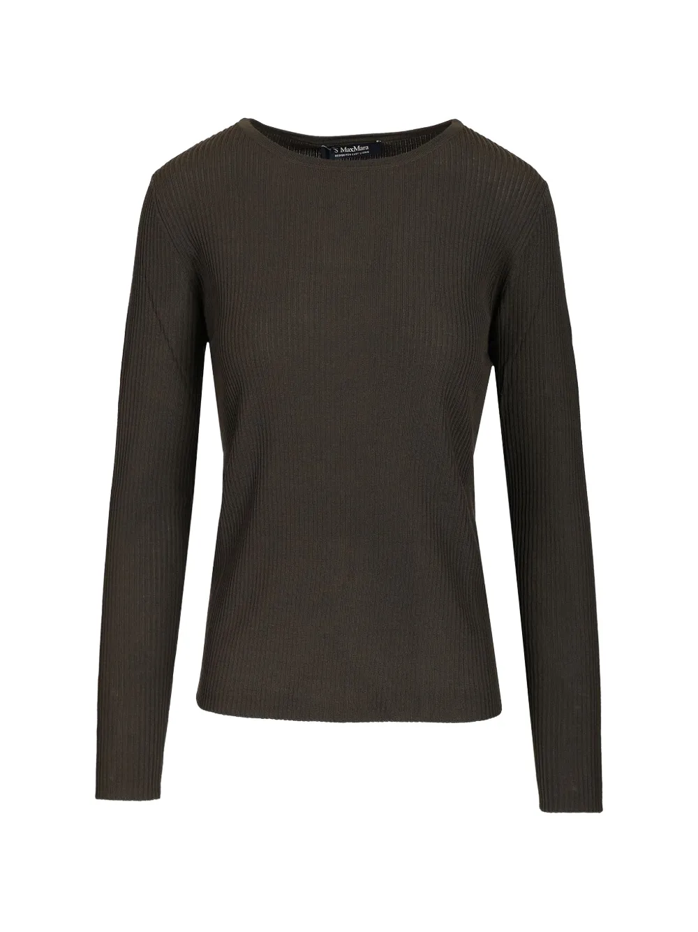 'S Max Mara ribbed-knit button-detail sweater - Verde